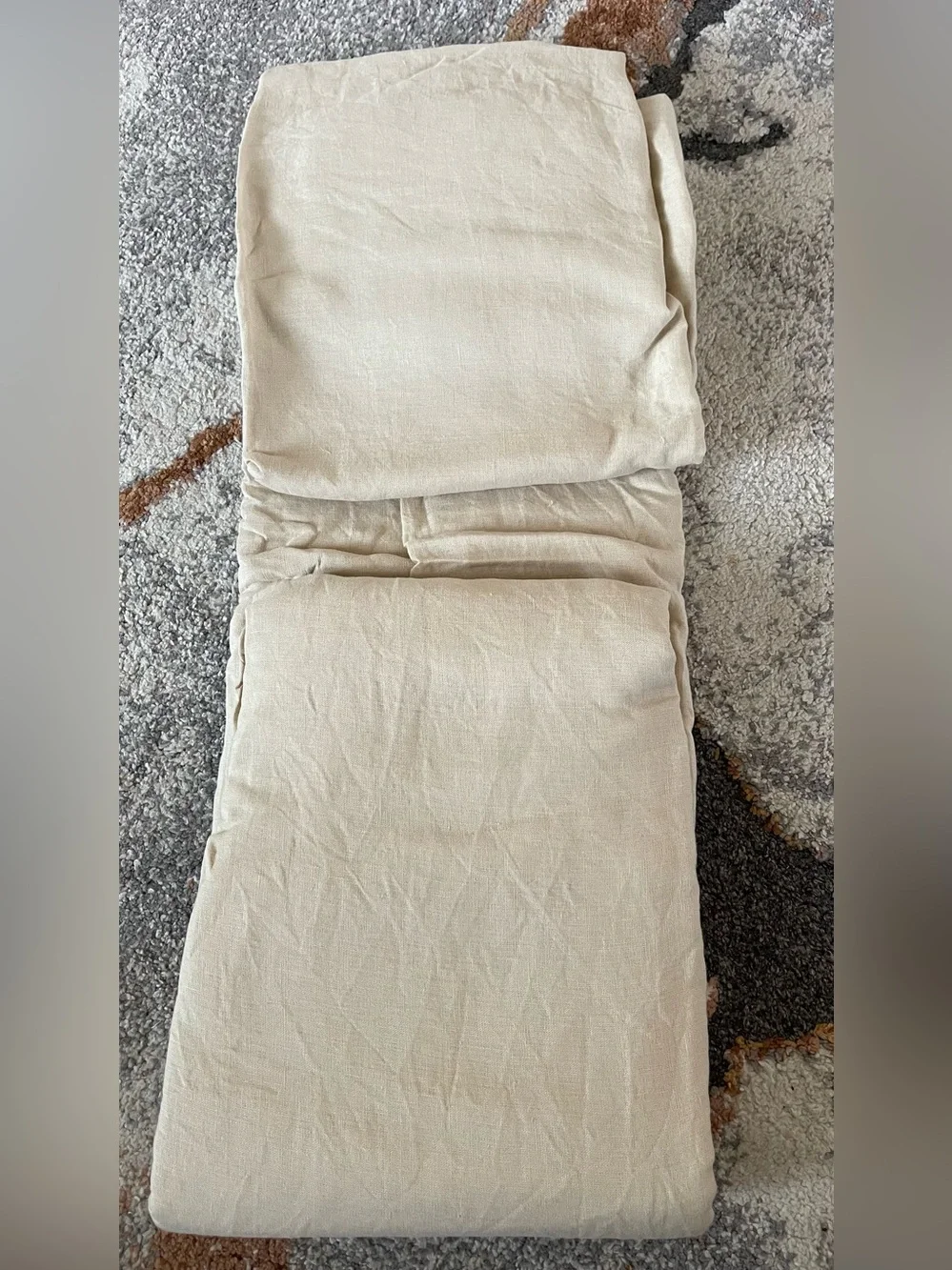 NWT Quince European Linen 1 Piece Duvet Cover, Full/Queen (Oat)